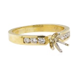 0.25 ctw Diamond Semi-Mount Ring - 14KT Yellow Gold