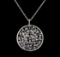 0.94 ctw Diamond Pendant With Chain - 14KT White Gold