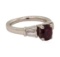 2.50 ctw Ruby and Diamond Ring - Platinum