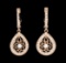 0.60 ctw Diamond Earrings - 14KT Rose Gold