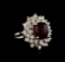 14KT White Gold 6.05 ctw Ruby and Diamond Ring