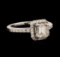 14KT White Gold EGL USA Certified 1.42 ctw Diamond Ring