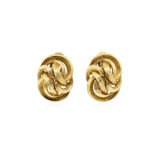 Tiffany and Company Gold Knot Earrings - 18KT Yellow Gold