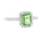 1.78 ctw Tsavorite and Diamond Ring - Platinum