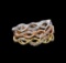 0.44 ctw Diamond Ring - 14KT Tri Color Gold