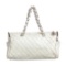 Chanel White Ultimate Soft Leather Sombrero Bowler Bag