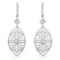 18k White Gold 3.07CTW Diamond Earrings, (VS1-VS2/SI1-SI2/H-I/G-H)
