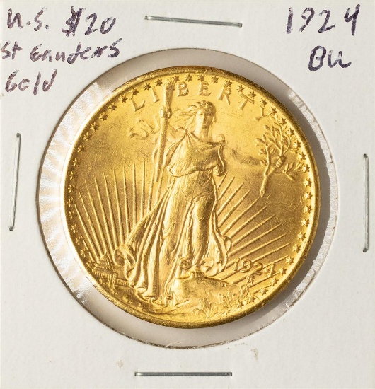 1924 $20 St. Gaudens Double Eagle Gold Coin