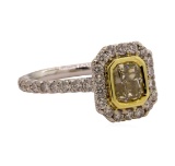 1.65 ctw Diamond Ring - 18KT White And Yellow Gold