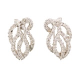 1.2 ctw Diamond Earrings - 18KT White Gold