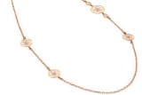 18k Rose Gold 0.28CTW Diamond Necklace, (Gold)