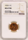 1955-S Lincoln Wheat Cent Coin NGC MS67RD