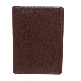 Louis Vuitton Burgundy Taiga Leather ID Holder Wallet