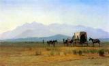 The Stagecoach in the Rockies by Albert Bierstadt