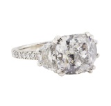 7.89 ctw GIA Certified Platinum Diamond Ring