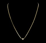 0.50 ctw Diamond Necklace - 14KT Yellow Gold