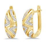 14k Gold 0.15CTW Diamond Earrings, (I1)