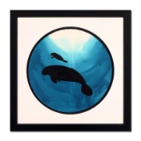 Manatee with Baby by Wyland Original