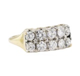 1.15 ctw Diamond Ring - 14KT Yellow and White Gold