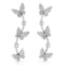 18k White Gold 1.45CTW Diamond Earrings, (SI1-SI2/G-H)