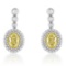18k Two Tone Gold 2.39CTW Diamond Earrings, (VS1-VS2/VS1-SI1/G-H)