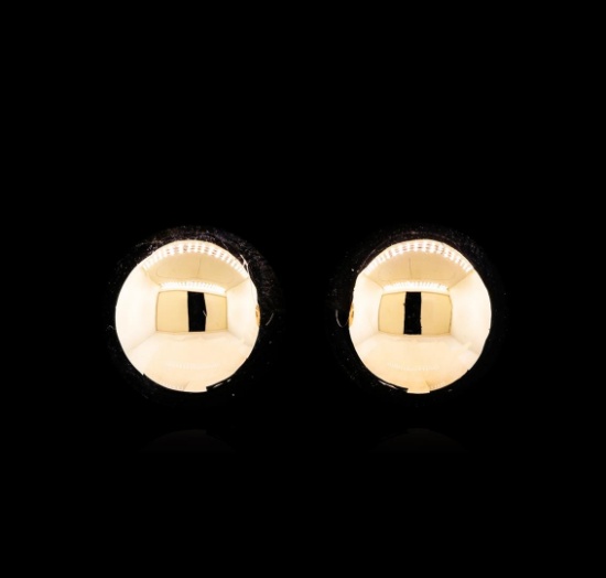 20mm Round Button Earrings - Rose Gold Plated
