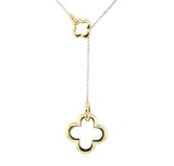 Mouawad Clover Necklace - 18KT Yellow and White Gold