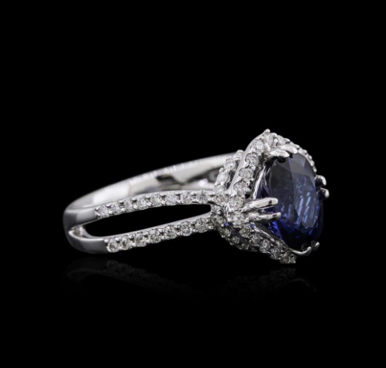 18KT White Gold 2.08 ctw Sapphire and Diamond Ring