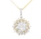 1.16 ctw Diamond Pendant & Chain - 14 and 18KT White And Yellow Gold