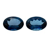 54.21 ctw. Natural Oval Cut London Blue Topaz Parcel of Two