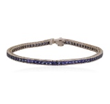 18KT White Gold 4.0 ctw Sapphire Bracelet