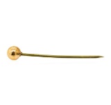 Ball and Pin - Yellow Gold Plated