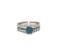1.06 ctw Blue and White Diamond Ring - 14KT White Gold