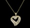 1.00 ctw Diamond Pendant With Chain - 14KT Yellow Gold
