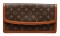 Louis Vuitton Monogram Canvas Leather Pochette Dame Clutch Bag