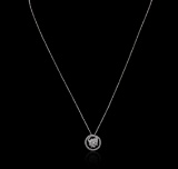 0.80 ctw Diamond Pendant Without Chain - 18KT White Gold