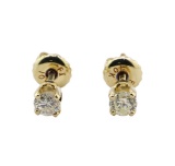 0.35 ctw Diamond Stud Earrings - 10KT & 14KT Yellow Gold