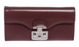 Gucci Purple Leather Padlock Continental WOC Bag