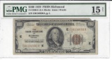 1929 $100 Federal Reserve Bank Note Richmond PMG Choice Fine 15 Net