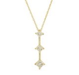 0.5 ctw Diamond Pendant With Chain - 14KT Yellow Gold