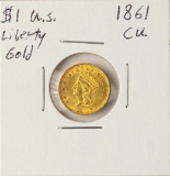 1861 $1 Liberty Head Gold Coin