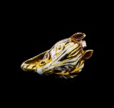 18KT Yellow Gold Zebra Ring