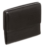 Louis Vuitton Black Epi Leather Elise Wallet