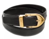 Louis Vuitton Black Epi Leather Ceinture Classique Belt Size 110