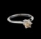 14KT White Gold 0.70 ctw Round Cut Fancy Brown Diamond Solitaire Ring