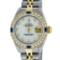Rolex Ladies 2 Tone MOP Diamond & Sapphire Datejust Wristwatch