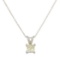 0.65 ctw Diamond Pendant With Chain - 14KT White Gold