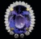 14KT Two-Tone Gold 19.31 ctw Tanzanite and Diamond Ring