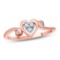 14K Rose Gold 0.09CTW Diamond Ring, (I1-I2/H-I)