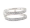0.60 ctw Diamond Double Row Ring Guard - 14KT White Gold
